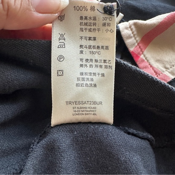 Burberry‎ London Black Polo 3/4 Sleeve Sz L - Picture 10 of 10